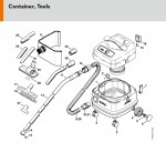 Stihl SE 120 E Automatic Switch-on Vacuum Cleaner Spare Parts